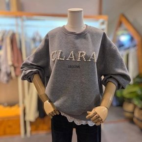 LC41FYLT036X 진주 레이스 라운드 티셔츠