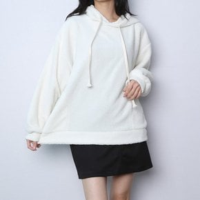 콜리 양털 포켓 후드티