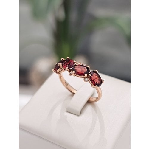 [시흥점] R  아리아(가넷) P 14K 로즈골드반지(222100020)