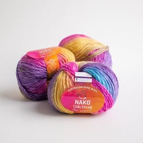 나코 오슬로 울(NAKO OSLO WOOL) 80g 목도리실 모자뜨기  뜨개실 털실