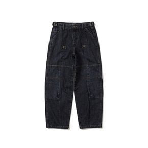 Cargo denim work pants / Deep Indigo