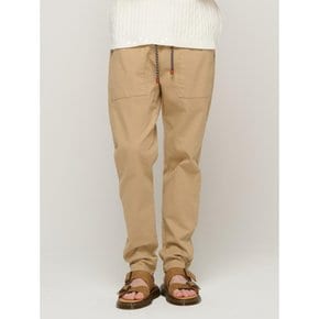 - RELAX FIT COTTON FATIGUE PANTS (LIGHT BEIGE)