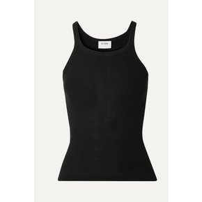 Ribbed Cotton-jersey Tank 블랙