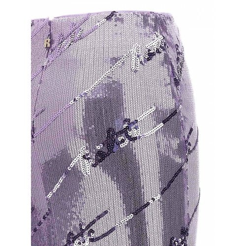 여성 니 Length 미디 시퀸 스커트 111E15 Purple /8