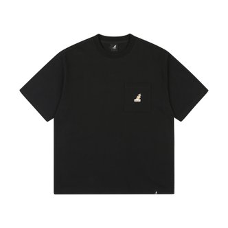 캉골 로고 패치 포켓 티셔츠 2732 블랙