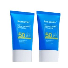 리얼베리어 톤업선크림 2개 아쿠아 수딩 선 로션 50ml SPF50+, PA+++