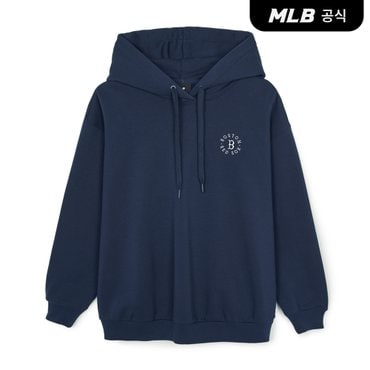 MLB [코리아공식] 여성 베이직 메가오버핏 후드티 BOS (Navy)