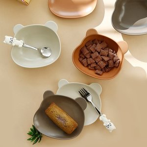 텐바이텐 에라토 테디 도자기 플레이트 & 볼 3color - 간식 그릇