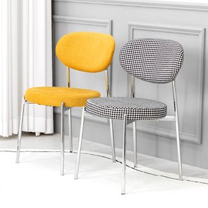 공간미가구 듀이 크롬 체어 인테리어 디자인 카페 주방 식탁 의자