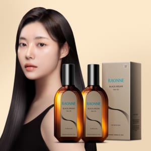 라온컴퍼니 [1+1] 라온 블랙 아르간 2X 리치 헤어오일 극손상 머리 에센스 100ml 2개