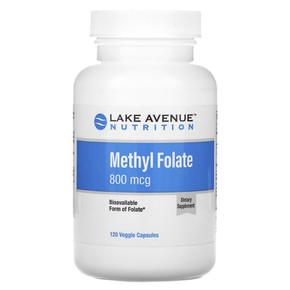 [해외직구] 레이크에비뉴 활성엽산 800mcg 120베지캡슐 2팩 Lake Avenue Nutrition Methyl Folate 800 mcg 120 Veggie Capsules