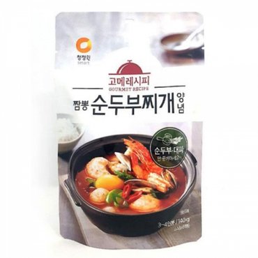 제이큐 고메레시피 순두부찌개양념 찌개소스 육수양념 140g X ( 2매입 )