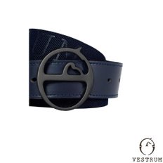 [VESTRUM] Pozzallo Belt 가죽 탄성 벨트 네이비