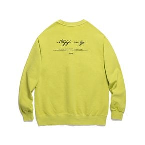 PIGMENT SIGN LOGO CREWNECK (WASHED LEMON)