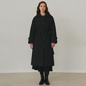 RAGLAN STRAP TRENCH PADDING_BLACK (12364315)