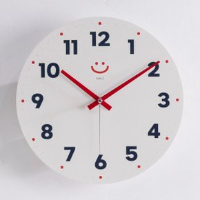 지성INC 국산 플라이토 미소 인테리어 무소음 벽시계 30cm