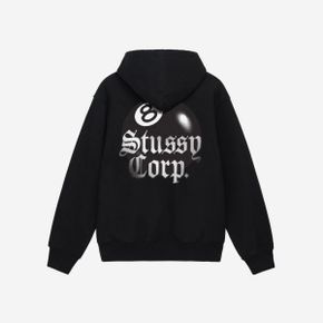 스투시 8볼 코퍼레이션 후드 블랙 Stussy 8 Ball Corp Hoodie Black