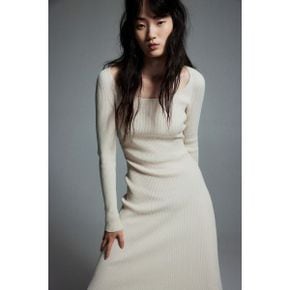 HM 바디콘 드레스 - 천연 흰색