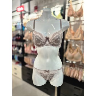 비너스 [시흥점] S 비너스 ) 오르화 크리미 풀컵 패드 브라, 헴팬티 세트 [OBR5917/OPT5917H-BR]