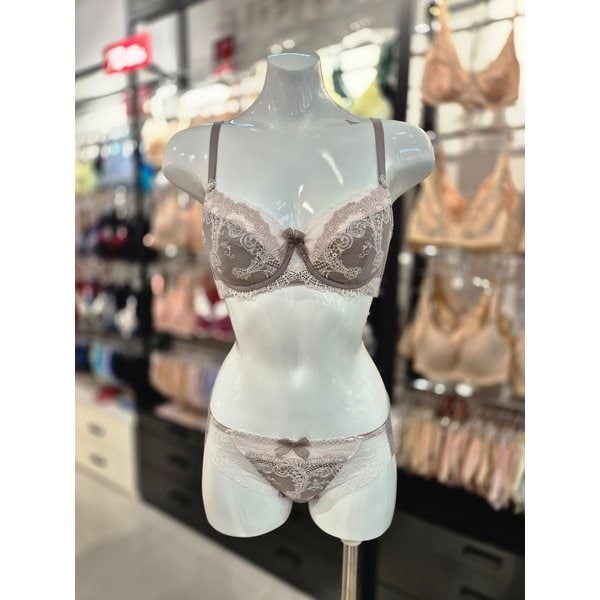 [시흥점] S 비너스 ) 오르화 크리미 풀컵 패드 브라, 헴팬티 세트 [OBR5917/OPT5917H-BR]