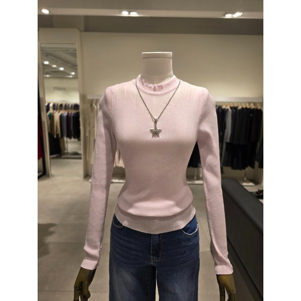 [파주점] 라운드 시스루 골지 슬림 니트 JR1A1PO029