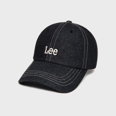LEE 스몰 트위치 로고 데님 볼캡 블랙 로우 LE2501CA10BA