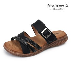 (BEARPAW) 여성 ASELA 꼬임 스트랩 쿠션 슬리퍼 (K2776001QB-W)