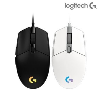  로지텍 G102IC 화이트 2세대 LIGHTSYNC 유선 게이밍 마우스 벌크 8000DPI RGB