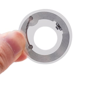 NFC 스티커 38mm 투명 원형 태그 칩 카드 전자 명함 도어락 제작