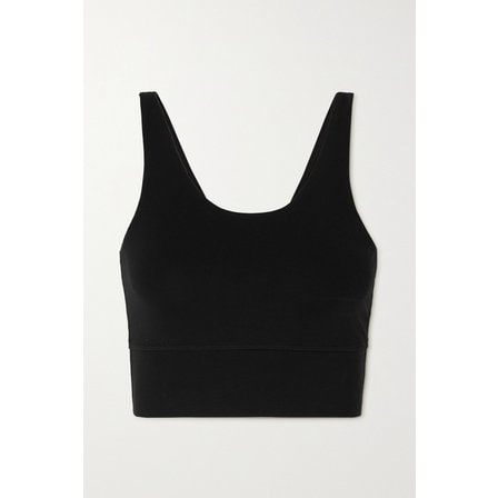 CDLP Cropped Stretch-tencel Lyocell Top 블랙