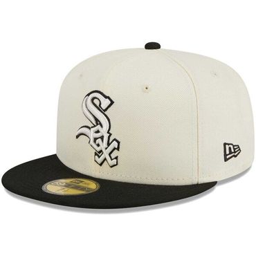 뉴에라 [해외] 924186 뉴에라 모자 MLB [시카고 화이트삭스] Chrome 59FIFTY Fitted Hat - Stone/Black