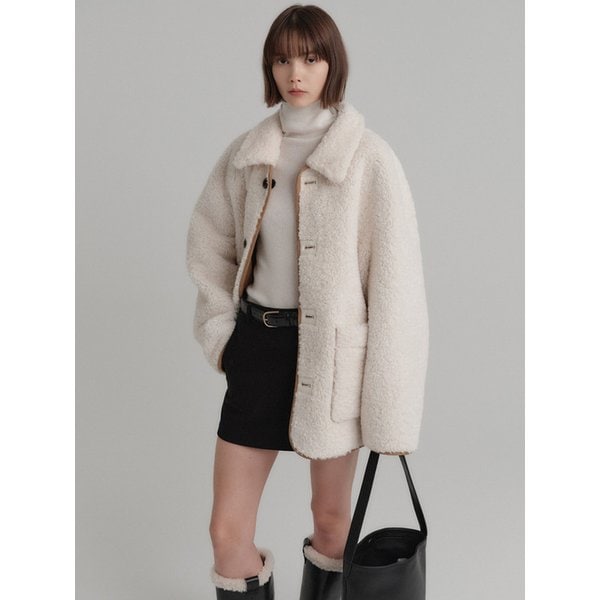 [NEW 컬러] 콘스 스웨이드 무스탕 코트_베이지 / CONS SUEDE MUSTANG COAT_BEIGE