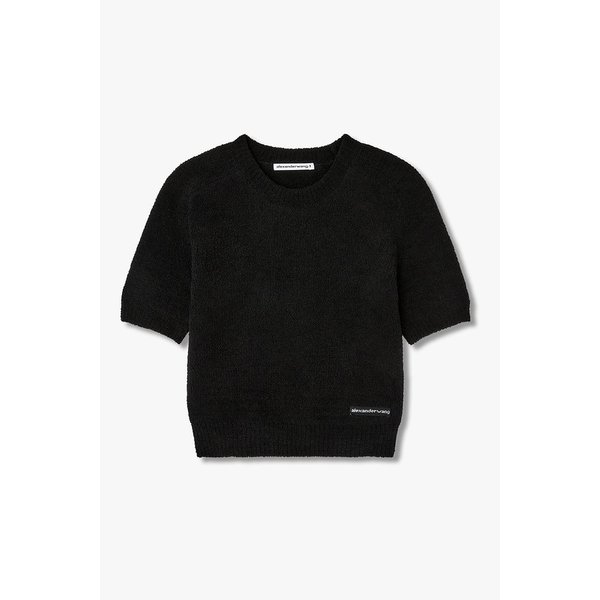 로고 라벨 크롭트 니트 탑 3616130104000