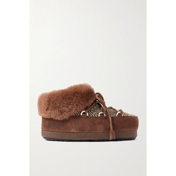 문부츠 Guest In Residence EVX 샬레 플러시 스웨이드 트림 니트 플랫폼 뮬 46376663162981189