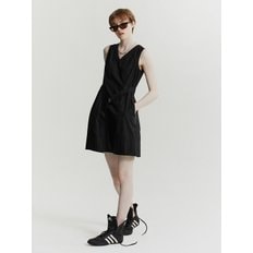 [COTTON] V-Neck Belted Mini Dress_2color