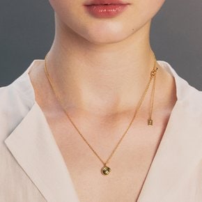 [~9/27 헤어핀 증정]coiled circle pendant necklace