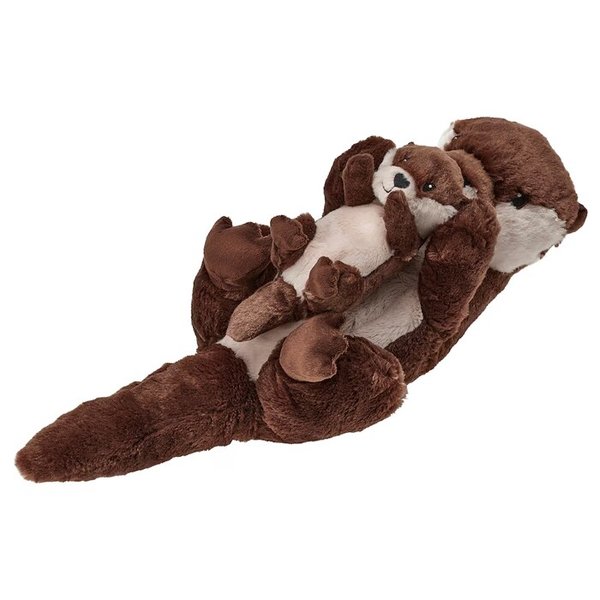 SKOGSDUVA 스콕스두바 엄마수달+아기수달 봉제인형 세트 45cm/수달인형/애착인형/동물인형