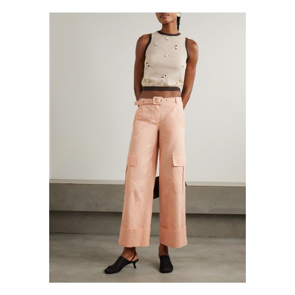 시에드레스 레토 벨티드 코튼 트윌 와이드 카고 팬츠 1647597343331863