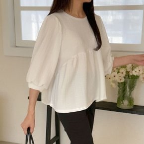 코코셔링 크롭 블라우스 7부소매 여성 오피스룩 상의