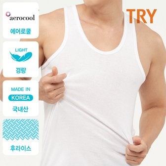 365buy TRY 남성 에어로쿨 흡한속건 민소매 런닝셔츠1매