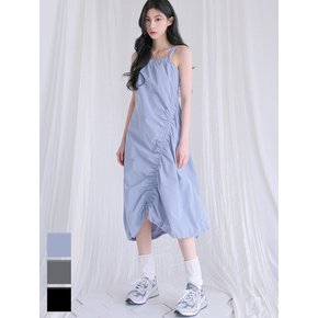 shell wrinkle long onepiece -  3COL