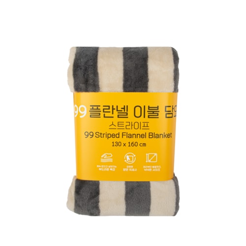 99 플란넬 이불 담요(스트라이프)(색상랜덤발송)