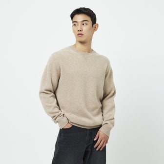 JAJU 남 램스울 라운드넥 니트(LIGHT BEIGE / GREEN / BLUE / CHARCOAL)