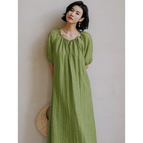 LS_String neck puff dress