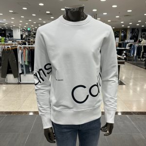 Calvin Klein 남성 스트레치 로고 맨투맨 티셔츠 J324319-YAF