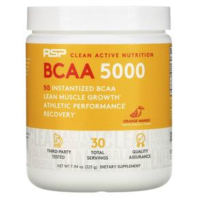 [해외직구] RSP 알에스피 BCAA 5000 인스턴트 오렌지망고 225g 2팩