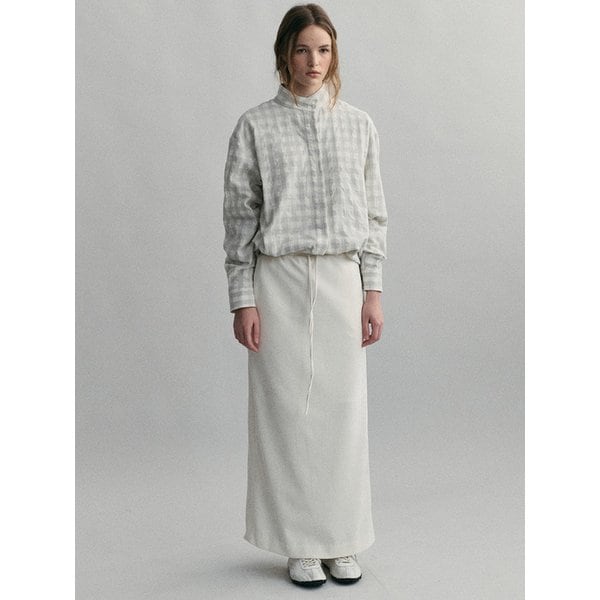 velour soft skirt (mist ivory)