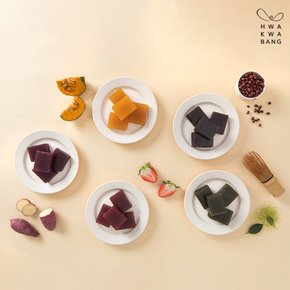 [9/22일 오전9시 주문마감][화과방] (1+1)큐빅양갱(40gX30개입),총2박스 +쇼핑백 / 5가지맛 (팥,딸기,고구마,녹차,호박)