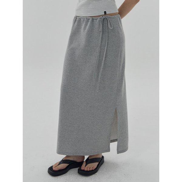 D. BASIC SIDE SLIT MAXI SKIRT - 2 COLOR