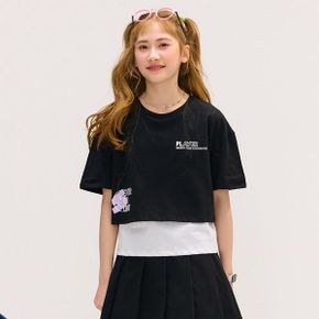 여아 뒷판 사선 트임 레이어드 반팔 T shirt_P362805901